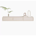 Cream White Floating TV Stand with Drawers S958