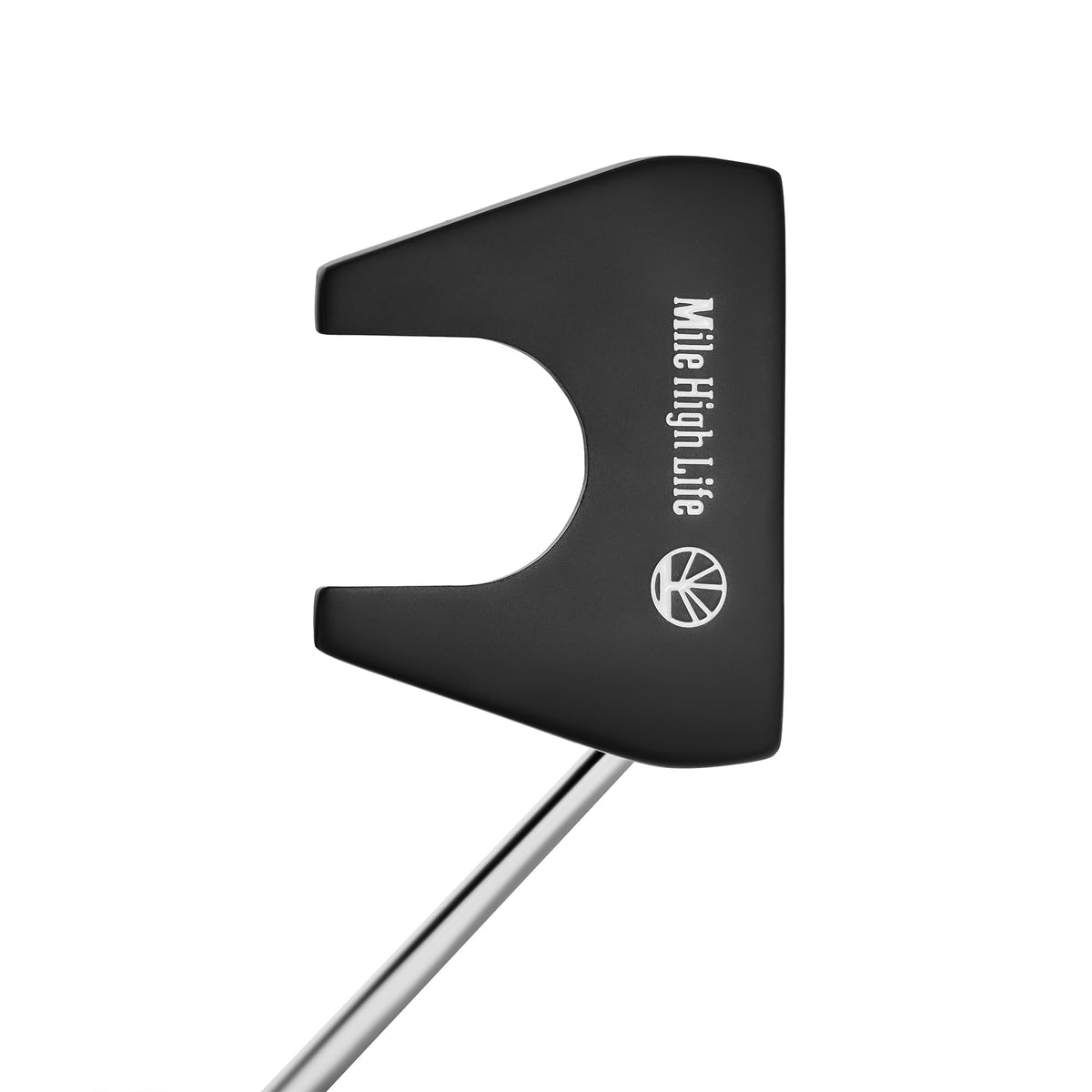 Right-Handed Matte Black Golf Putter with Aim Line & Grip F664