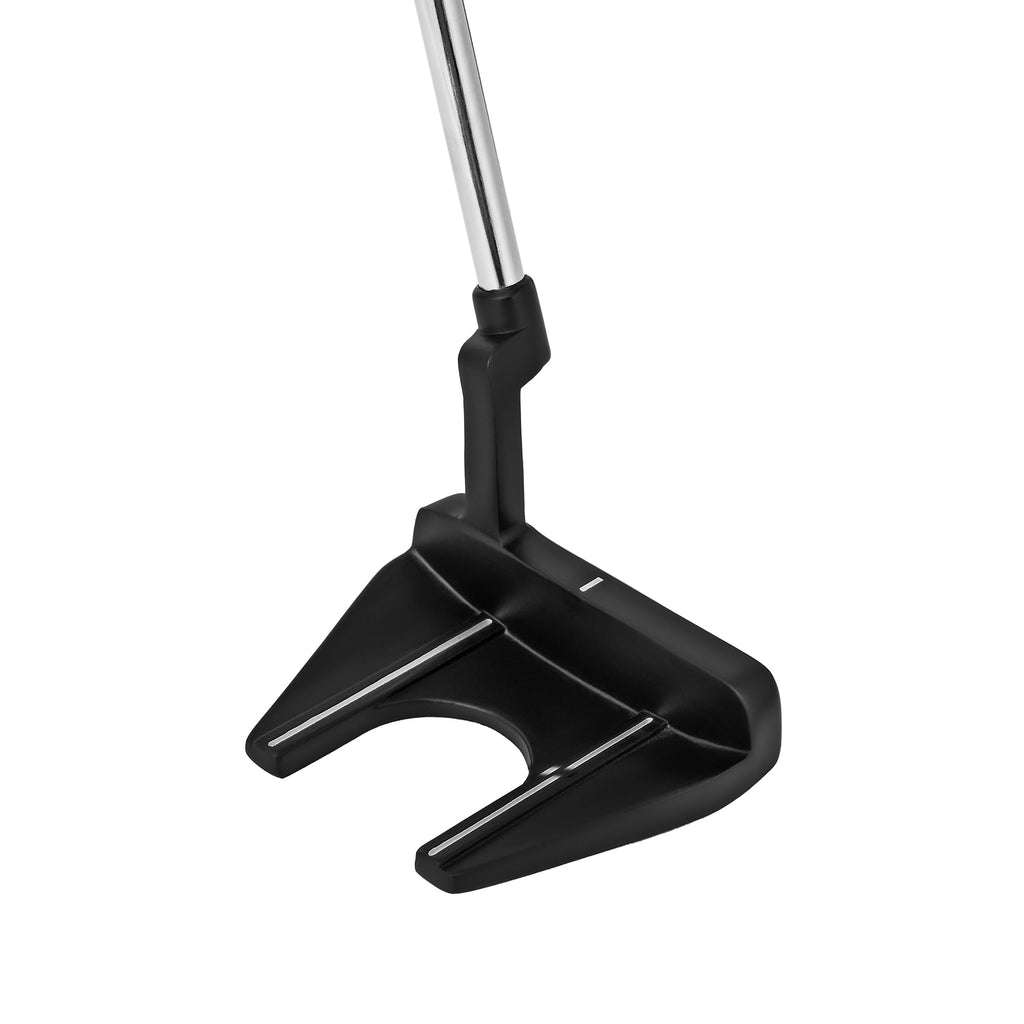 Right-Handed Matte Black Golf Putter with Aim Line & Grip F664