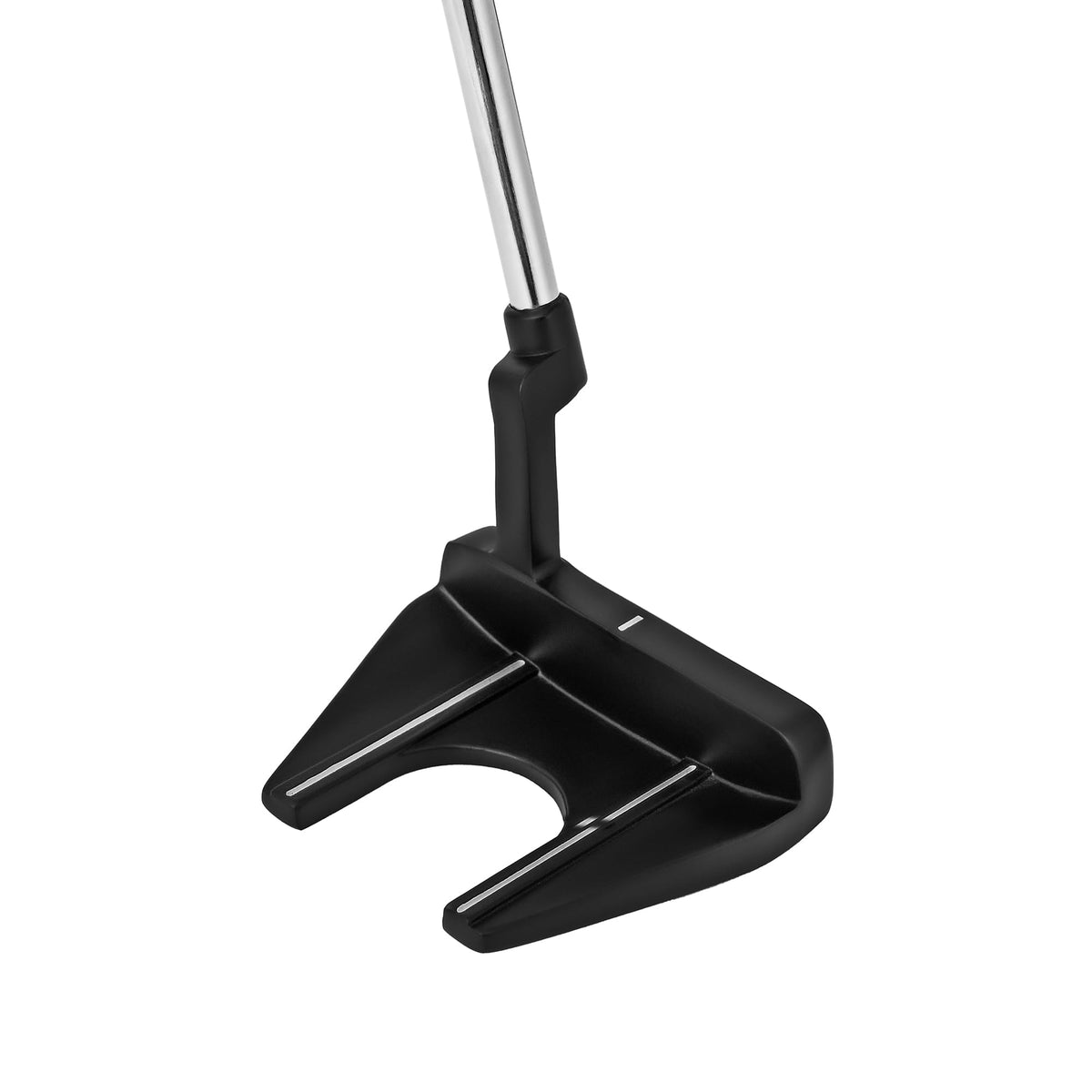 Right-Handed Matte Black Golf Putter with Aim Line & Grip F664