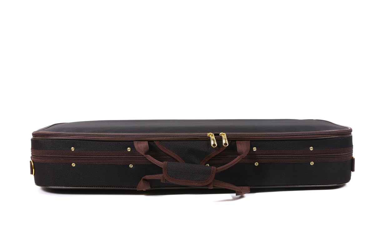 Oblong 4/4 Full Size Wooden Hard Shell Violin Case with Nylon Raincoat D956026