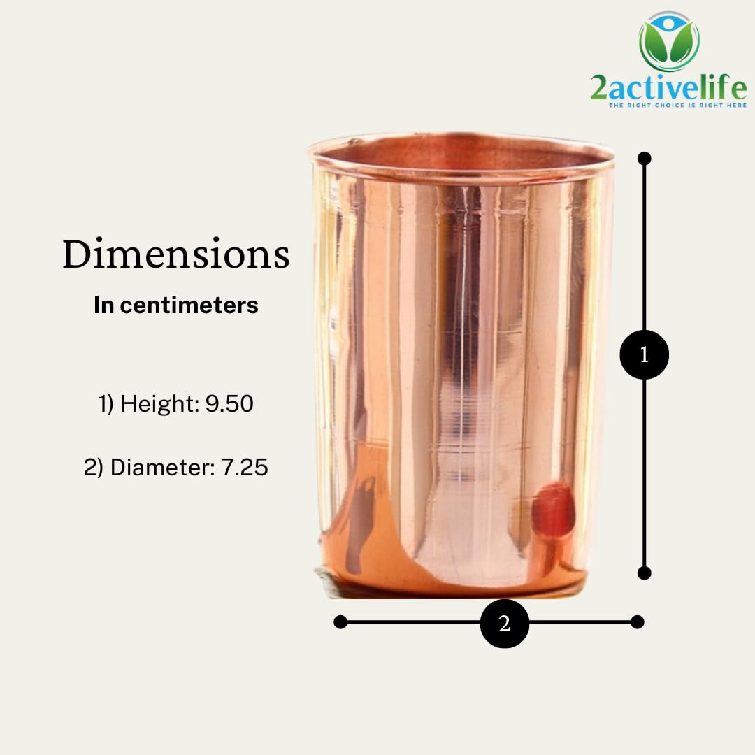 Copper Drinking Cups Set of 2, 350ml Unlined Uncoated A8279