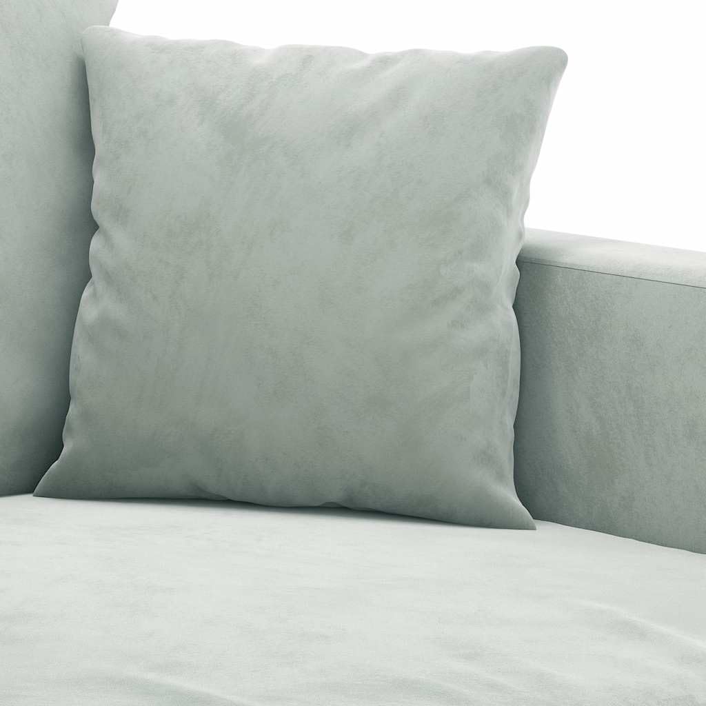 Light Gray Velvet 2-Seater Sofa P570