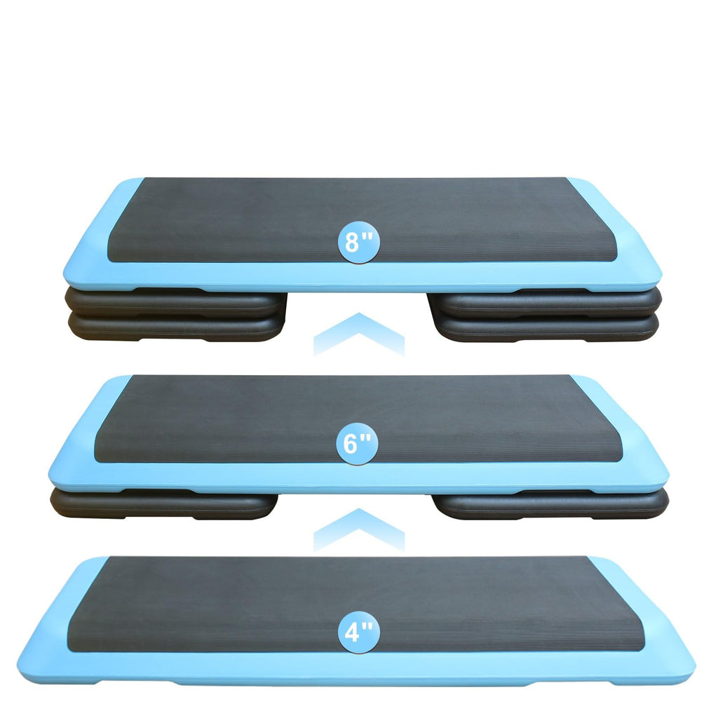 Adjustable Height Aerobic Step Platform with 4 Risers F3076