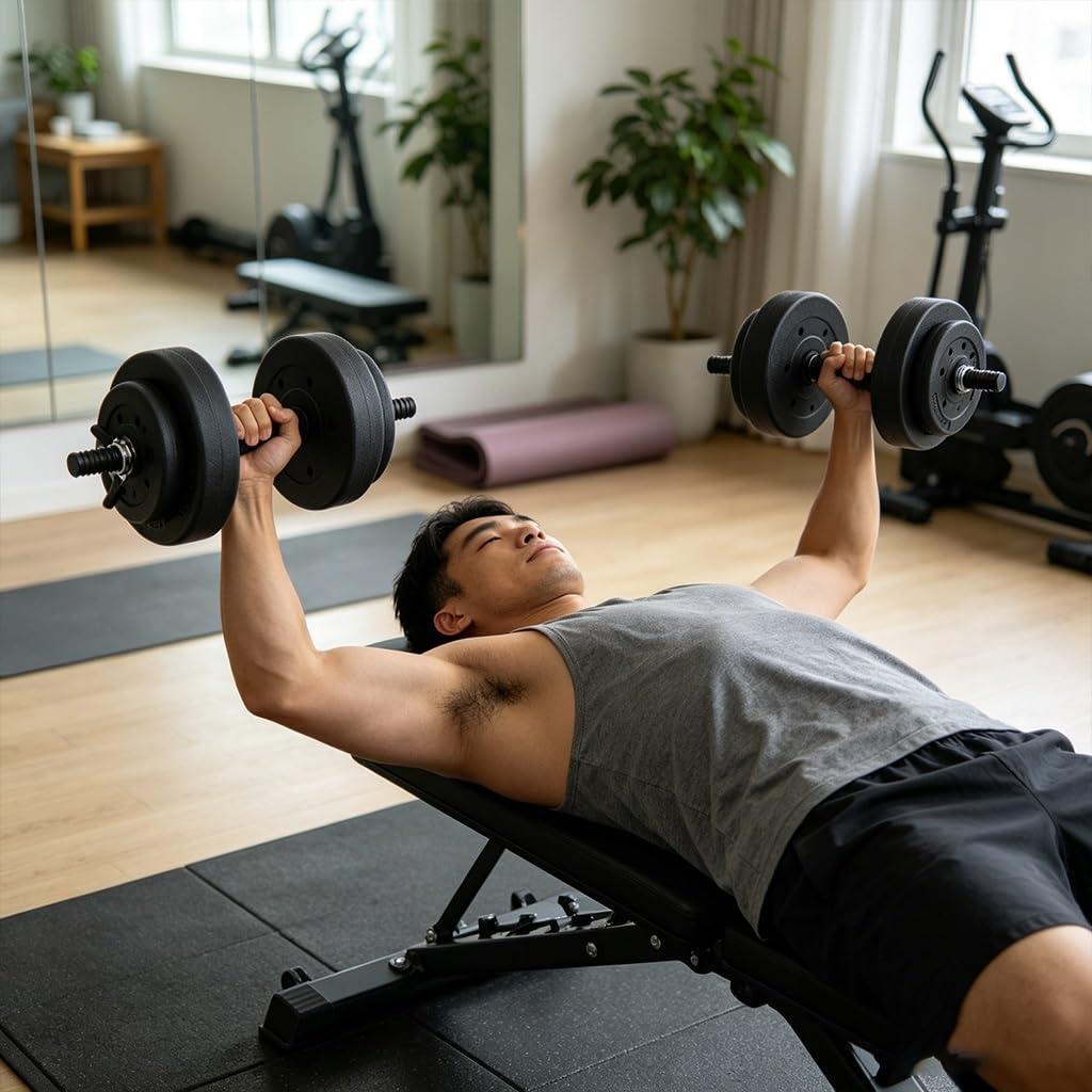 40 LBS Adjustable Vinyl Dumbbell Set H6979