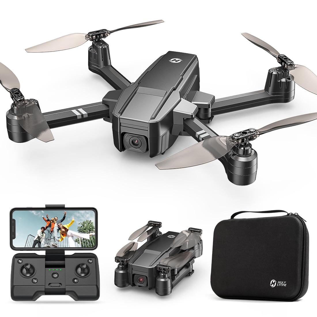Foldable FPV Drone with 1080P WiFi Camera and Carrying Case F110