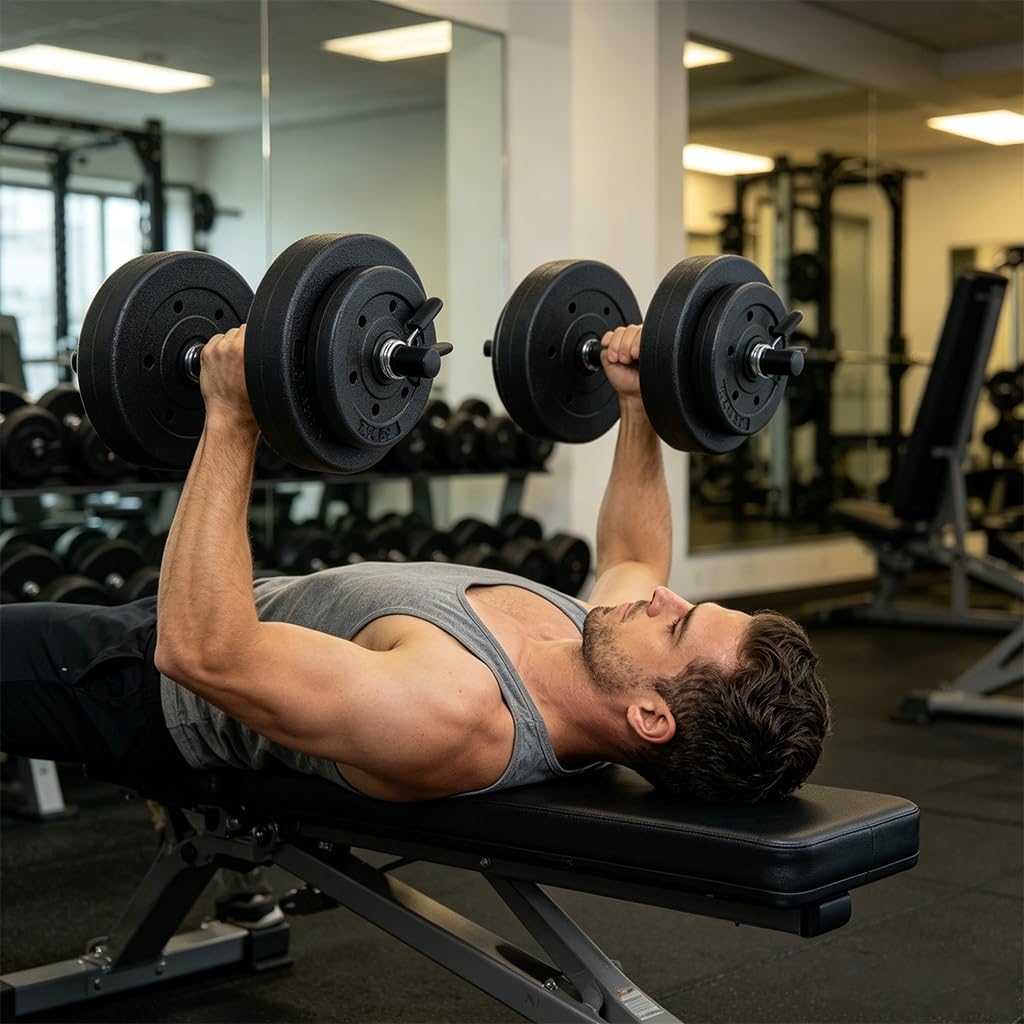40 LBS Adjustable Vinyl Dumbbell Set H6979