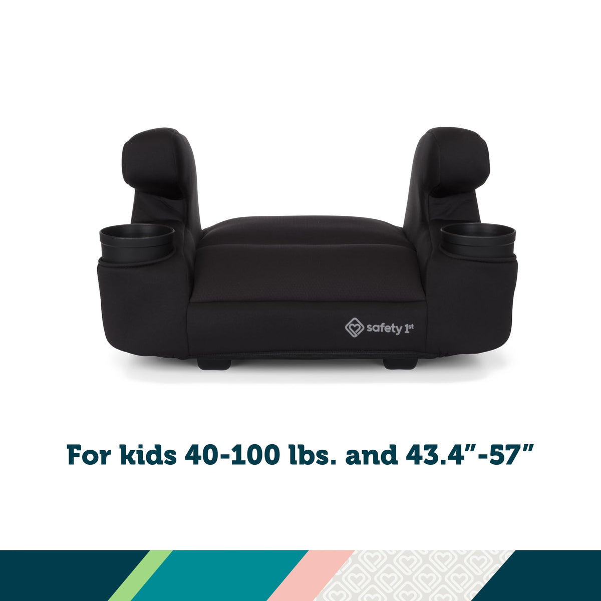 Lightweight Backless Booster Car Seat, 2-Pack, Black L191095