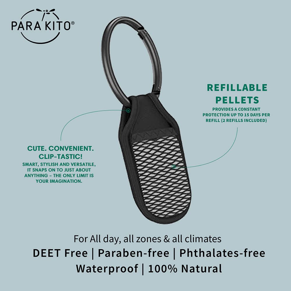 Mosquito Insect & Bug Repellent Clip with Natural Essential Oils Black F375599