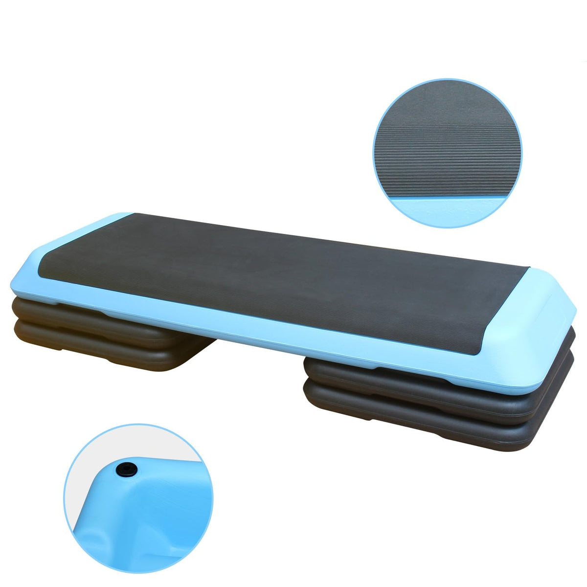 Adjustable Height Aerobic Step Platform with 4 Risers F3076