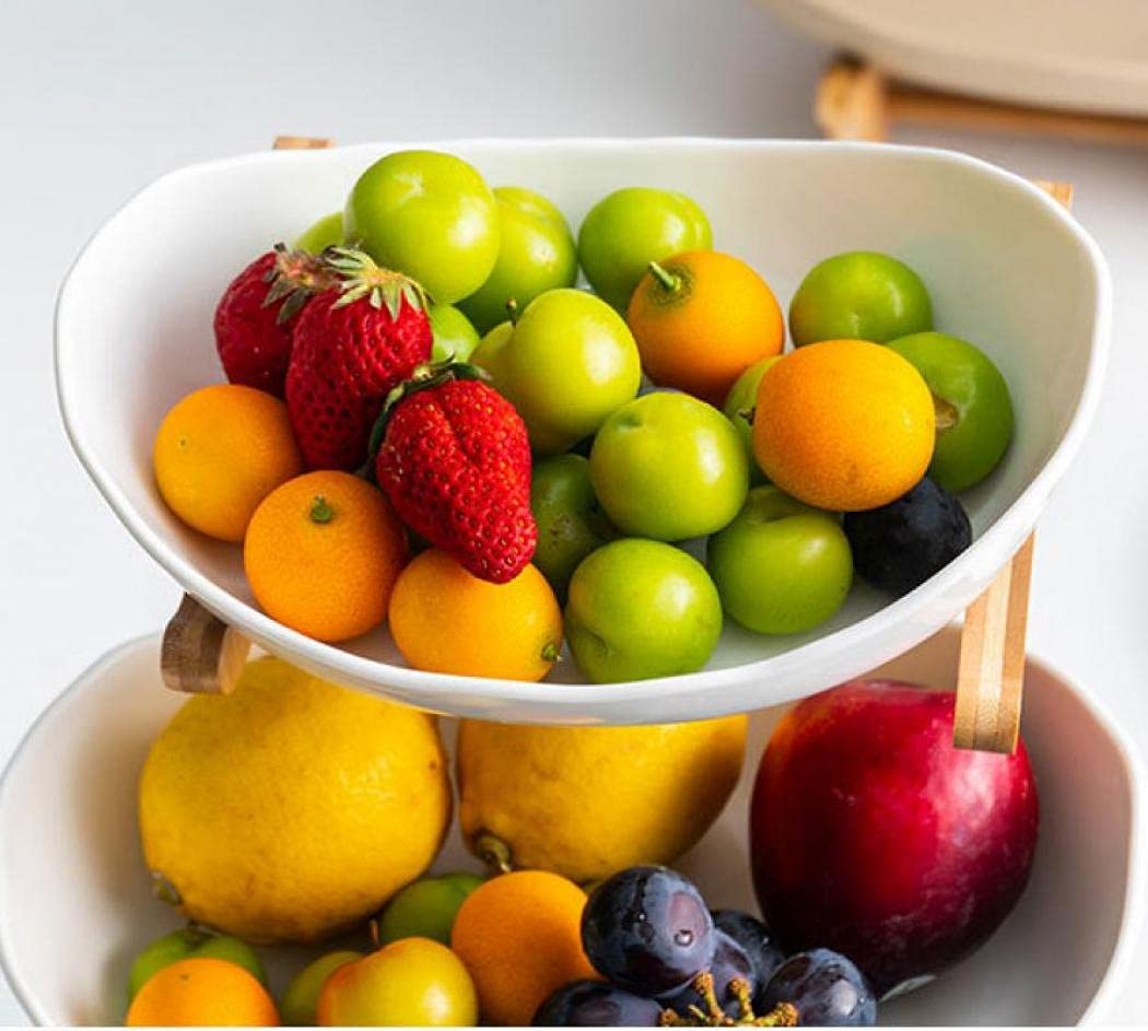 3 Tier Ceramic Fruit Basket Stand H110