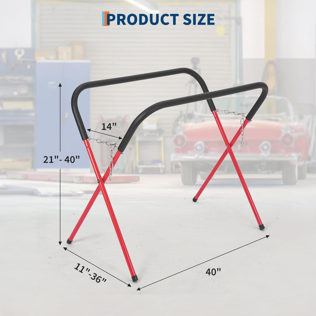 Heavy Duty Folding Work Stand, 500LB Capacity Portable Work Table J15871
