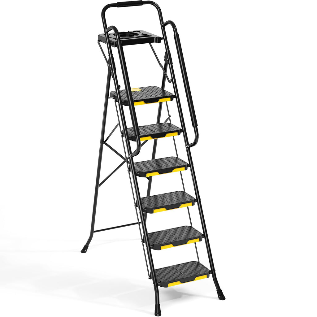 Steel Step Ladder with Handrail U391241