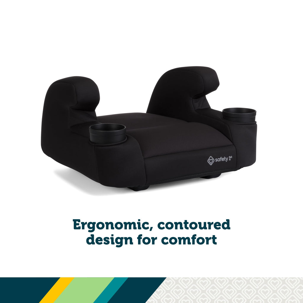 Lightweight Backless Booster Car Seat, 2-Pack, Black L191095