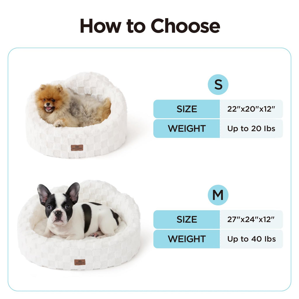 Washable Dog Bed with Orthopedic Foam White Q377