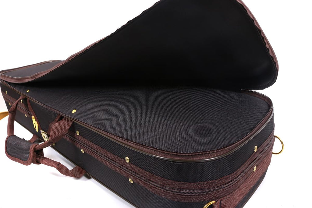 Oblong 4/4 Full Size Wooden Hard Shell Violin Case with Nylon Raincoat D956026
