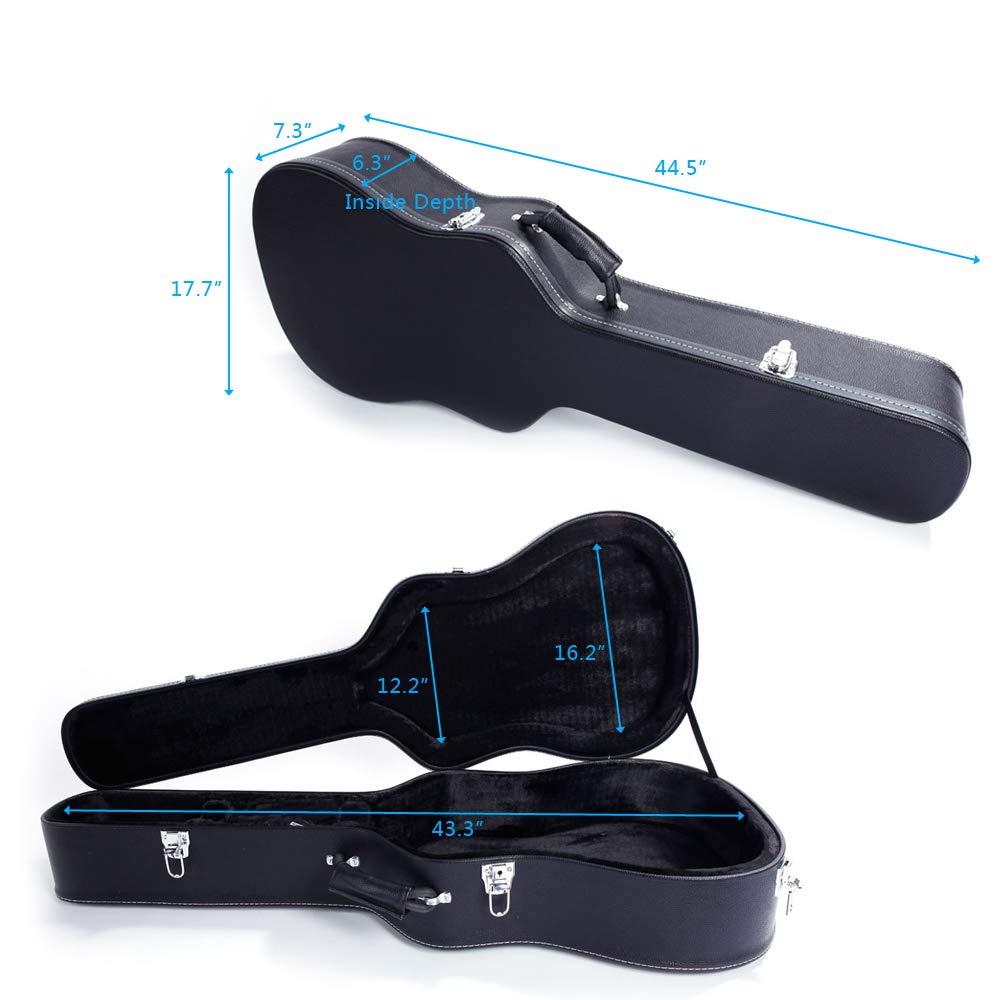 Black 41 Inch Acoustic Guitar Hard Case H375