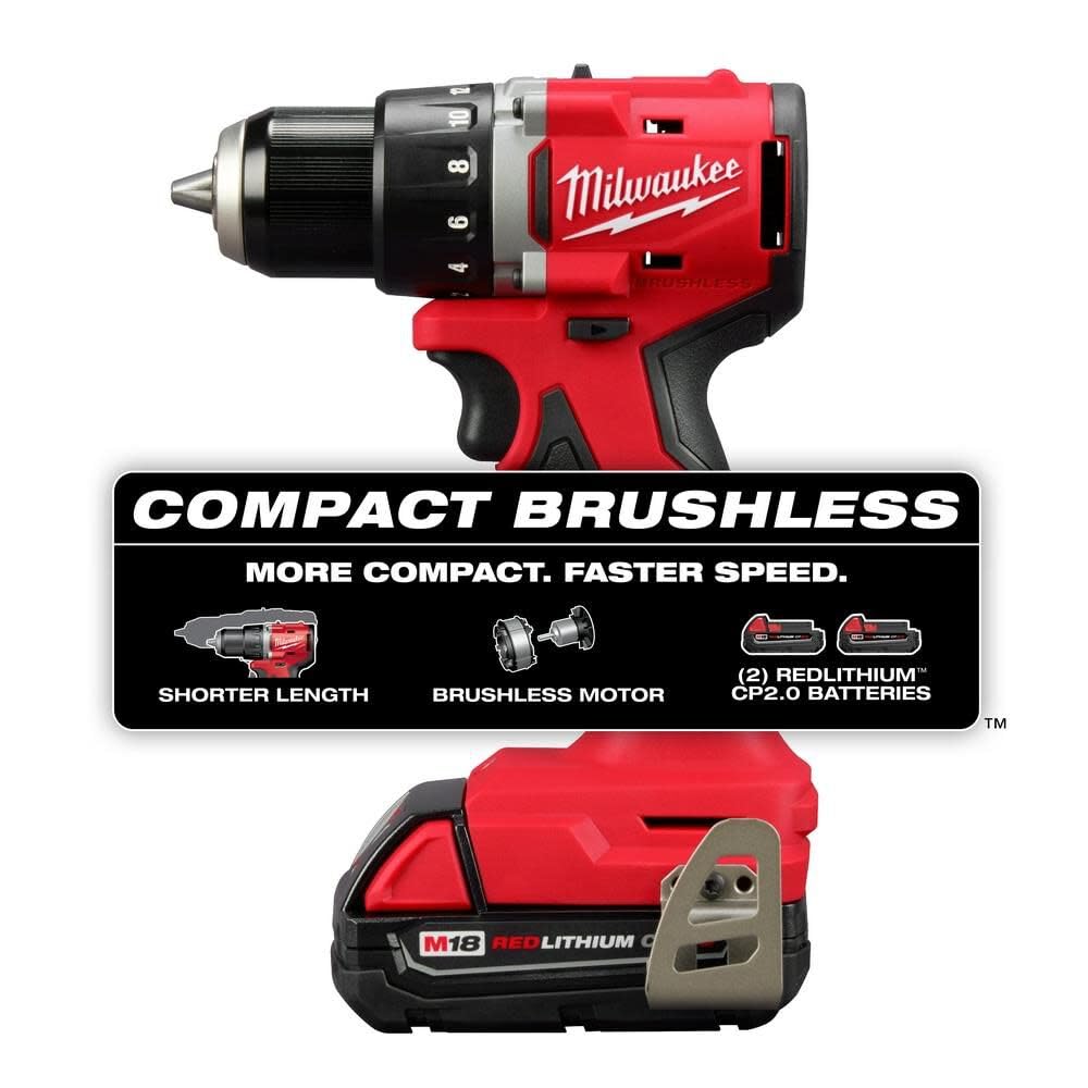M18 Compact Brushless 1/2 Inch Drill/Driver Kit D86530