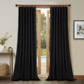 Black Velvet Blackout Curtains 2 Panels K8362
