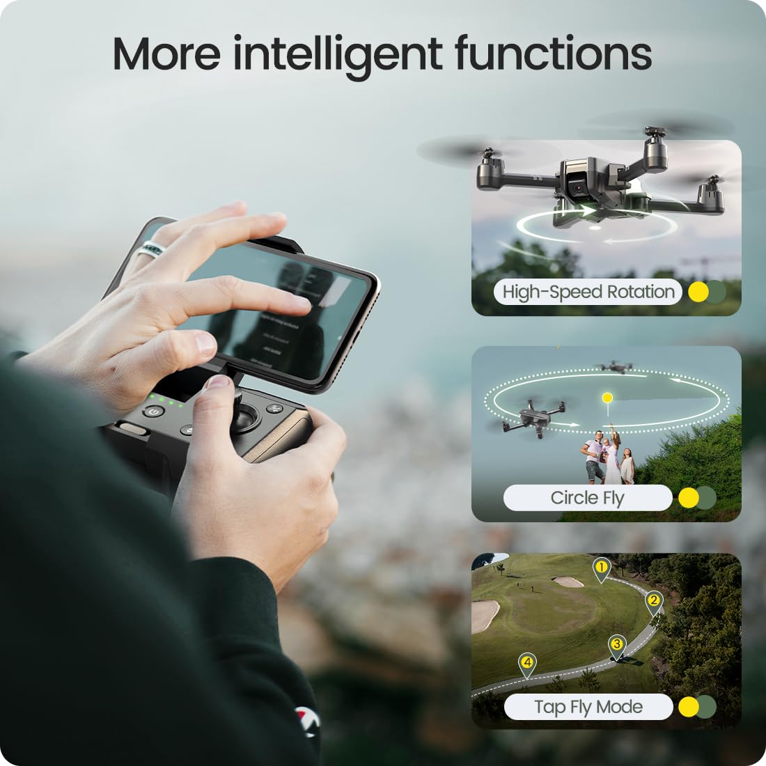 Foldable FPV Drone with 1080P WiFi Camera and Carrying Case F110
