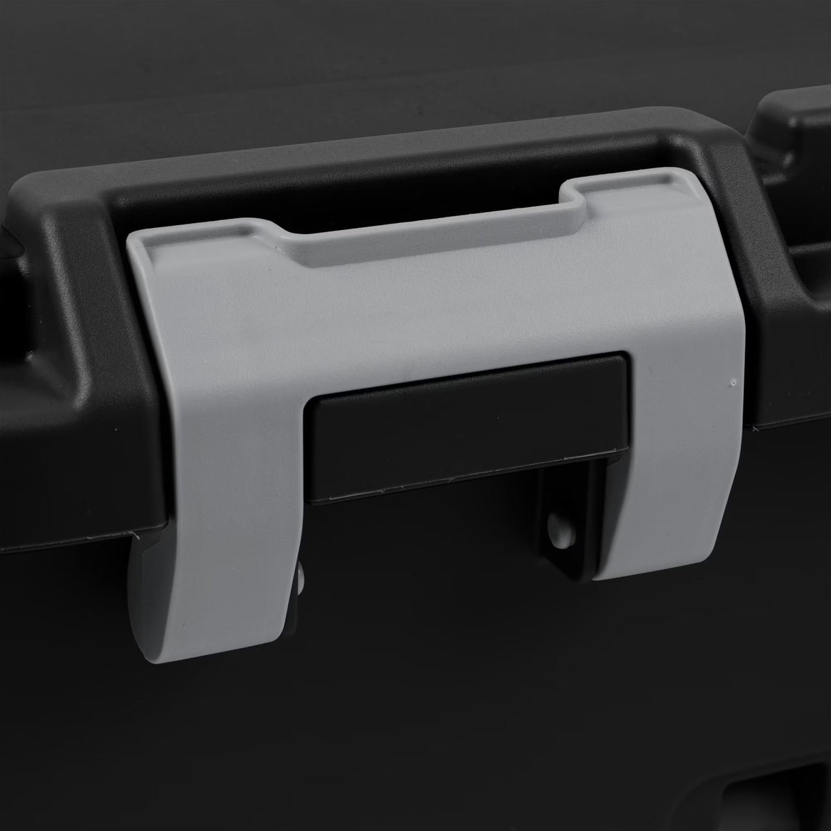 22 Gallon Black Wheeled Plastic Storage Trunk with Lids I894092
