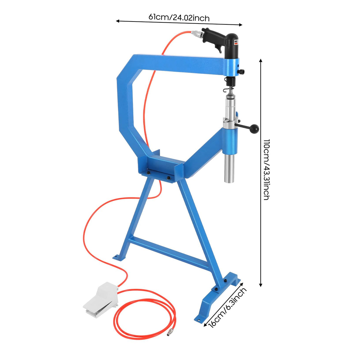 Pneumatic Planishing Hammer with 1"/2"/3" Anvils P9187