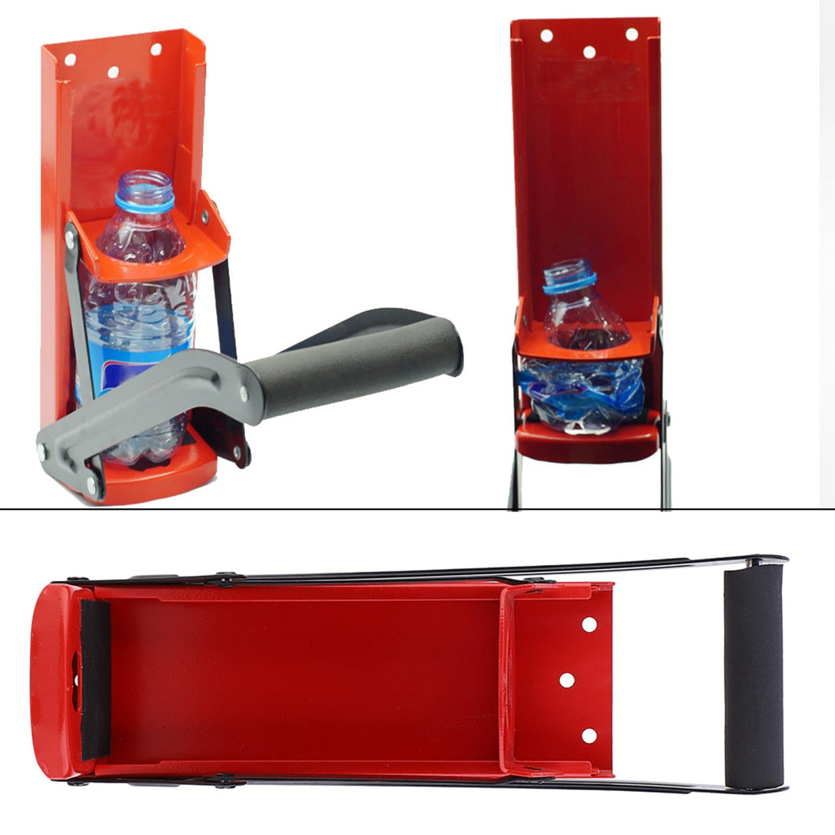 Heavy Duty Steel Can Crusher with Easy Grip Rubber Handle V188872