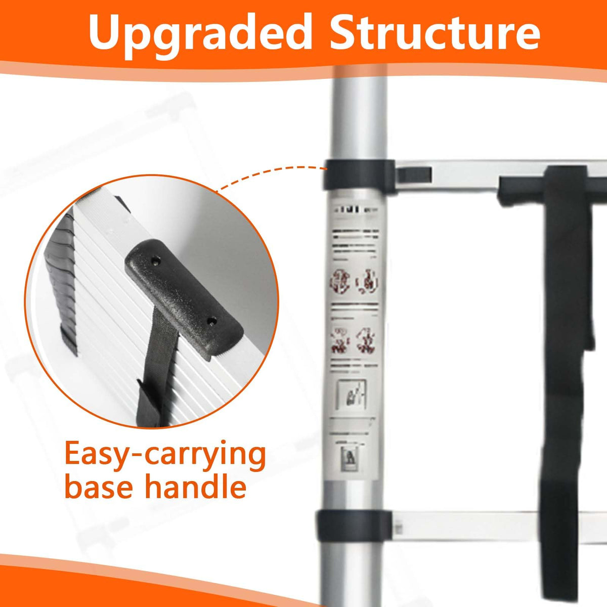 16.5 FT Aluminum Telescopic Ladder 330lbs Capacity V747278
