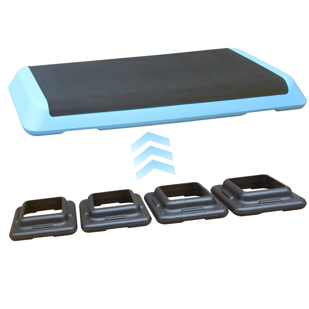 Adjustable Height Aerobic Step Platform with 4 Risers F3076