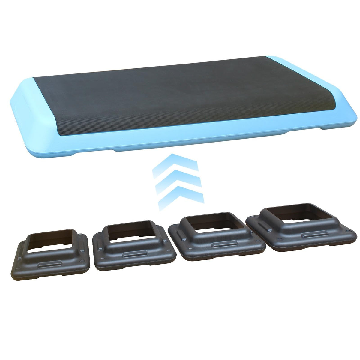 Adjustable Height Aerobic Step Platform with 4 Risers F3076