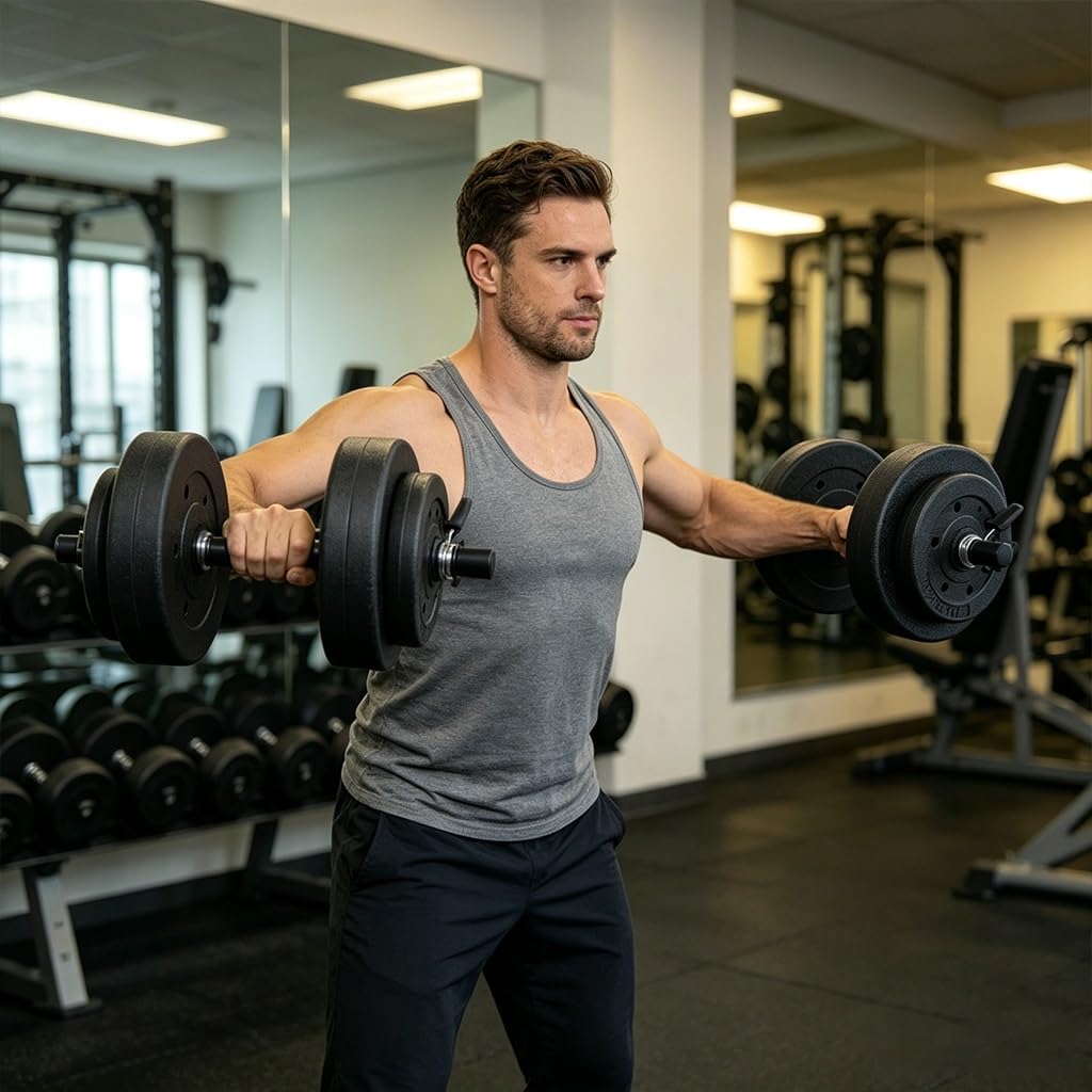 40 LBS Adjustable Vinyl Dumbbell Set H6979