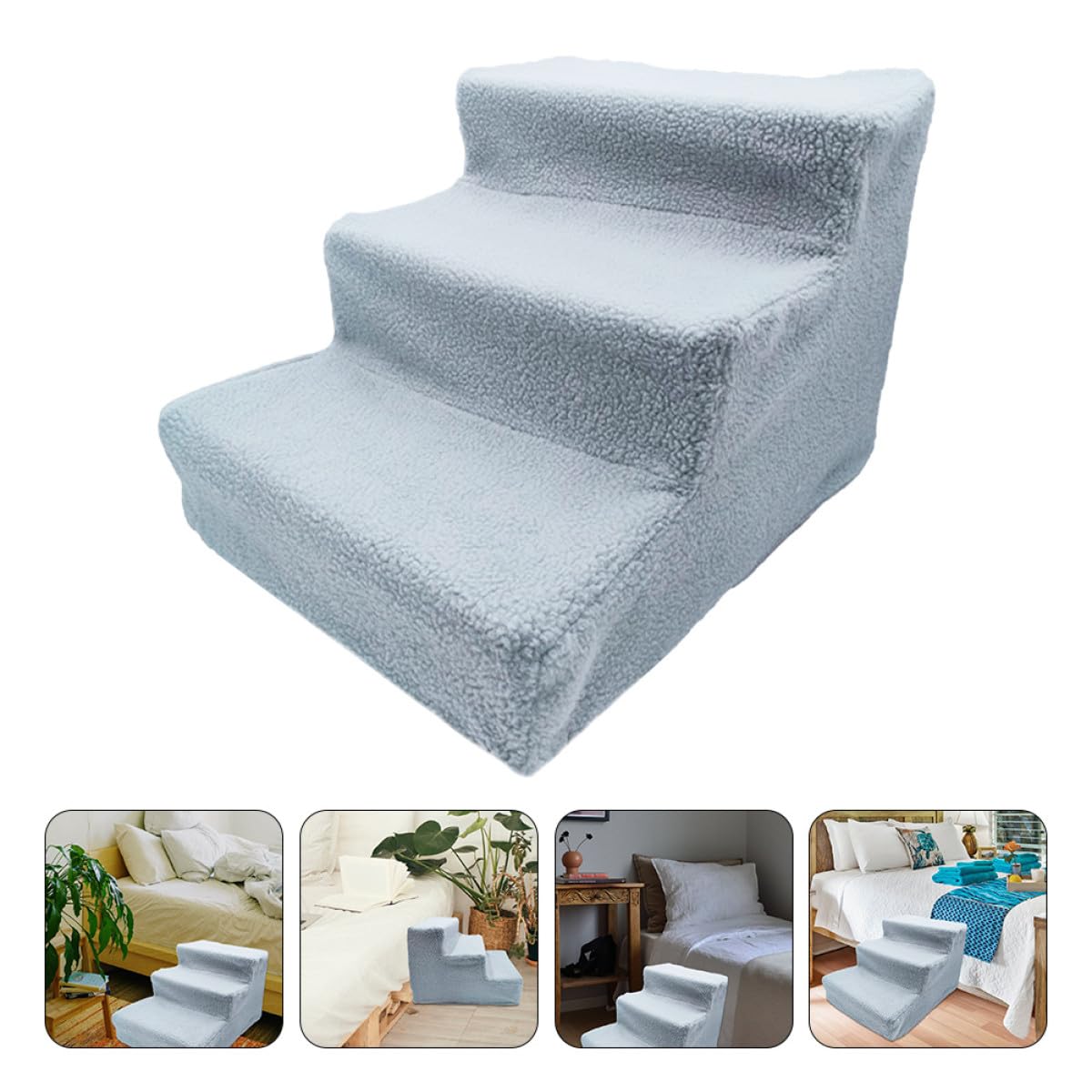 Non-Slip Gray Pet Ladder and Dog Steps A155