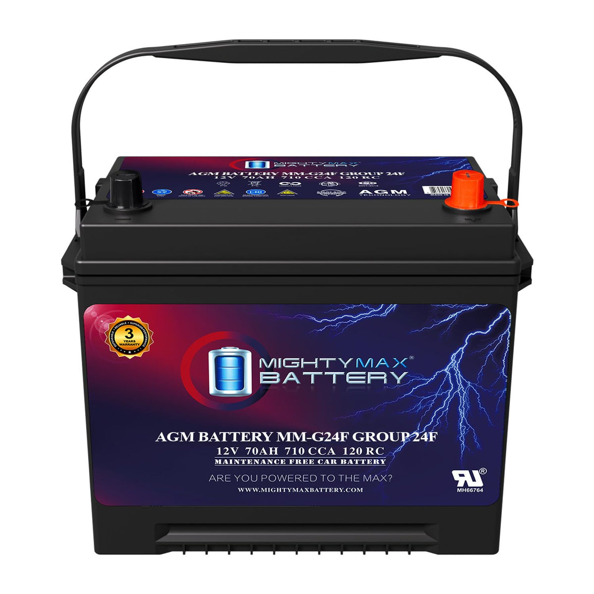 12V 70Ah AGM Replacement Battery S2177