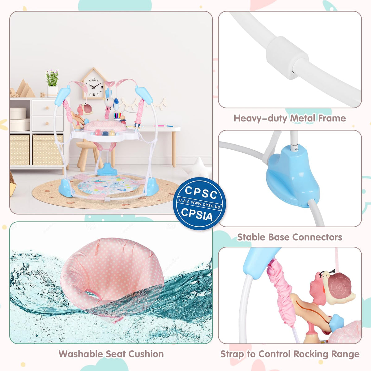 Baby Activity Center, 3-in-1 Infant Jumper and Bouncer P107638