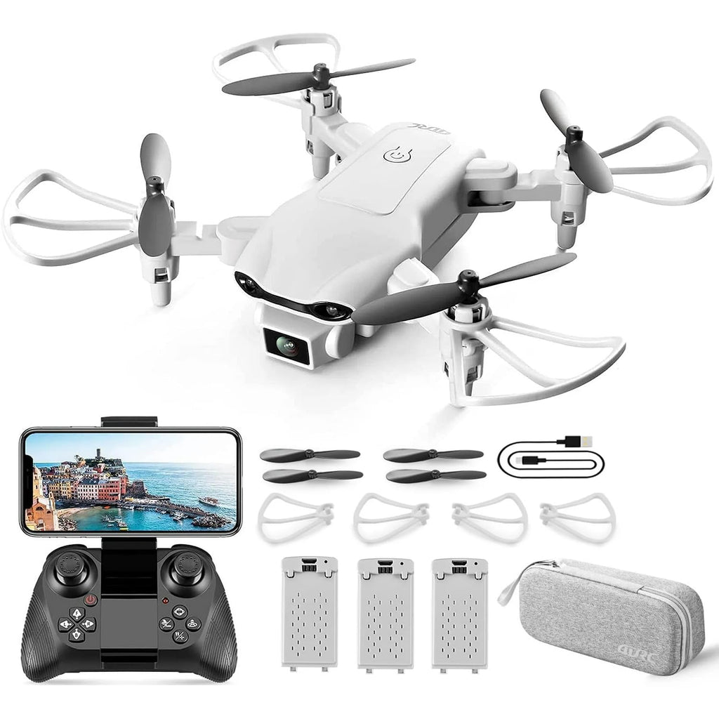 Mini Drone with 1080P HD Camera, 3 Batteries, Gray Z899476