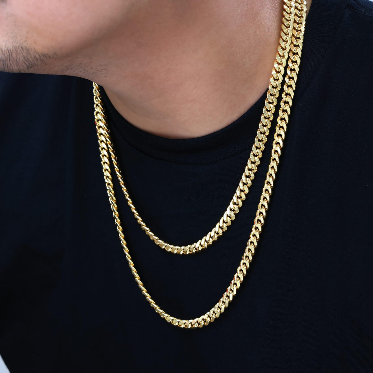 10K Yellow Gold Cuban Link Chain Necklace G563429