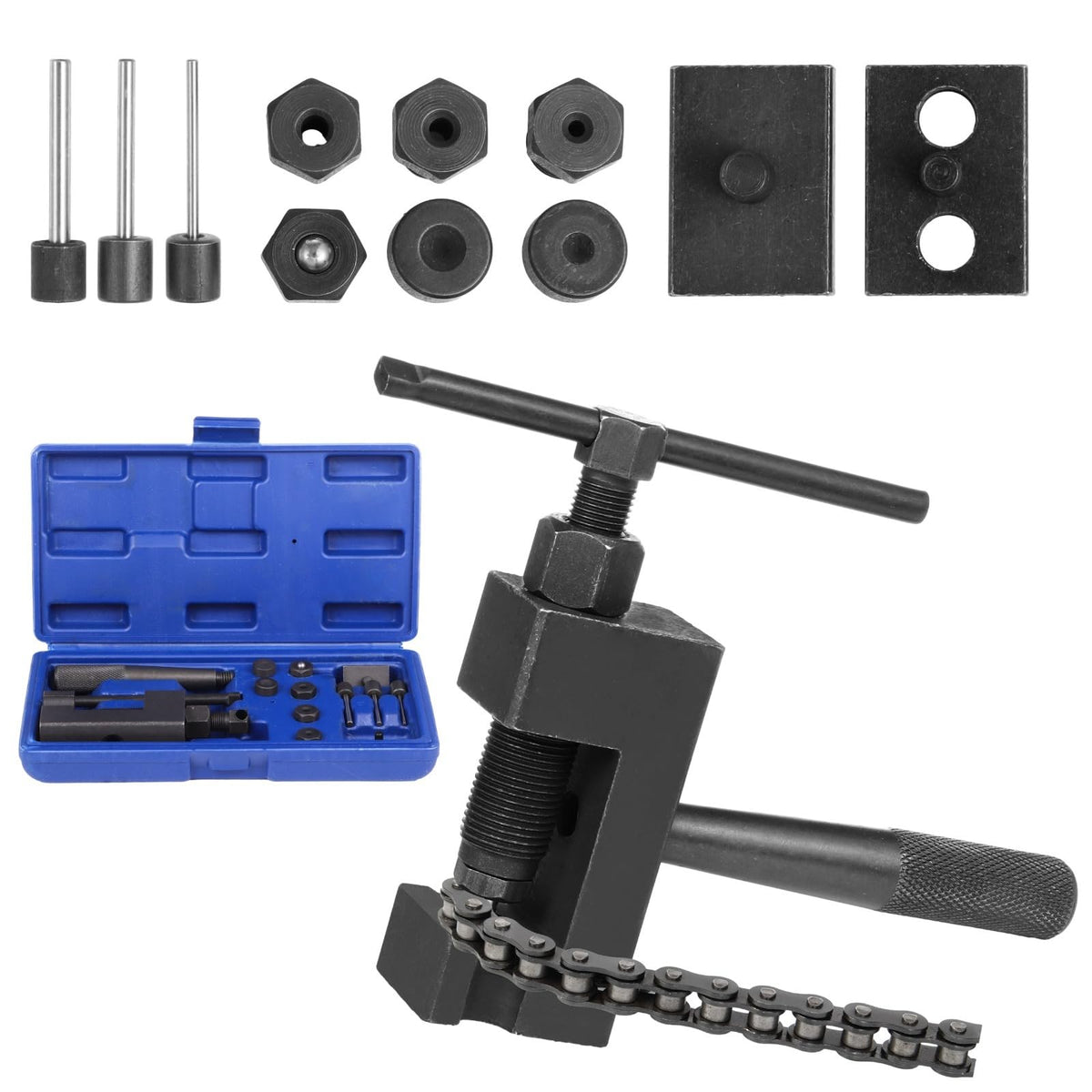 15 Pc Motorcycle Chain Breaker Tool Kit with Storage Box U132699