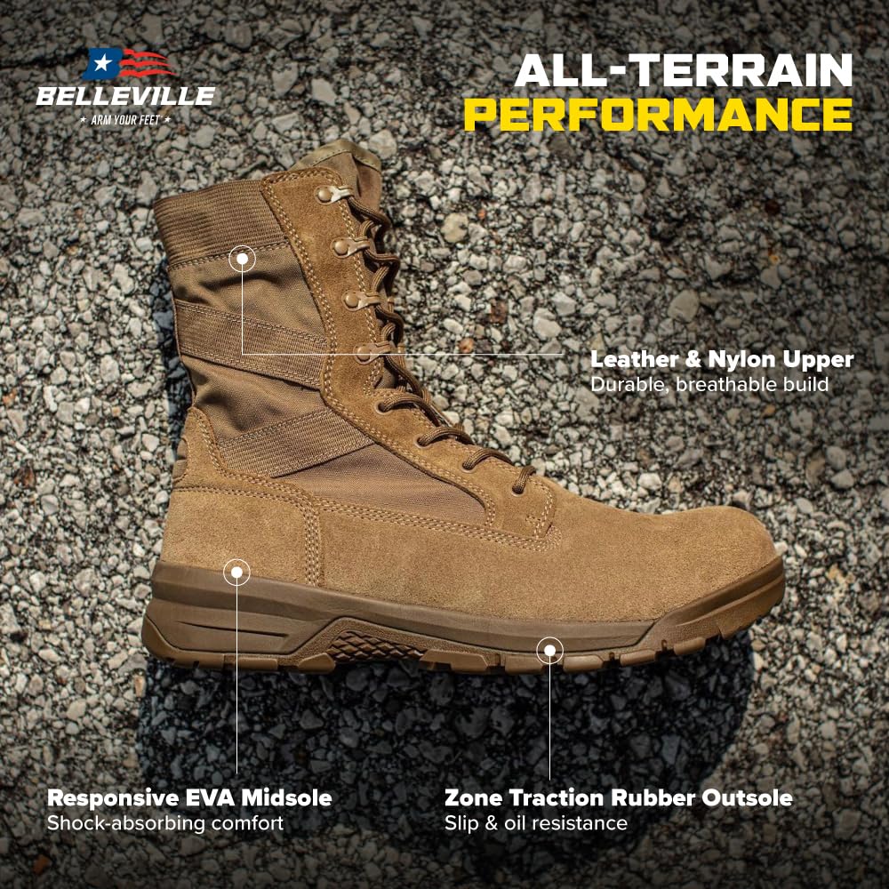 Composite Toe Leather Side Zip Tactical Boots I157723