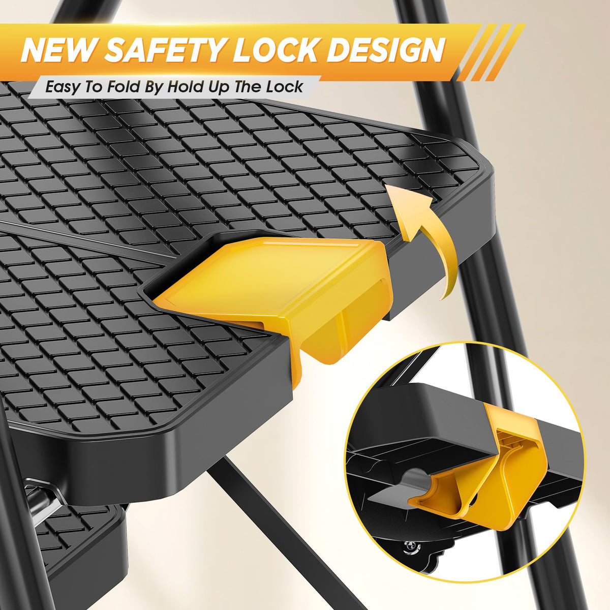 Steel Step Ladder with Handrail U391241