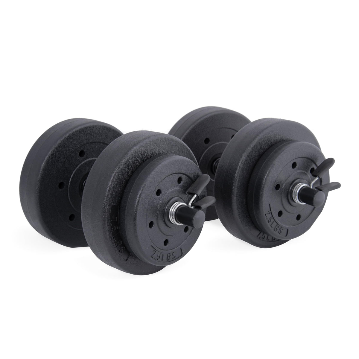 40 LBS Adjustable Vinyl Dumbbell Set H6979