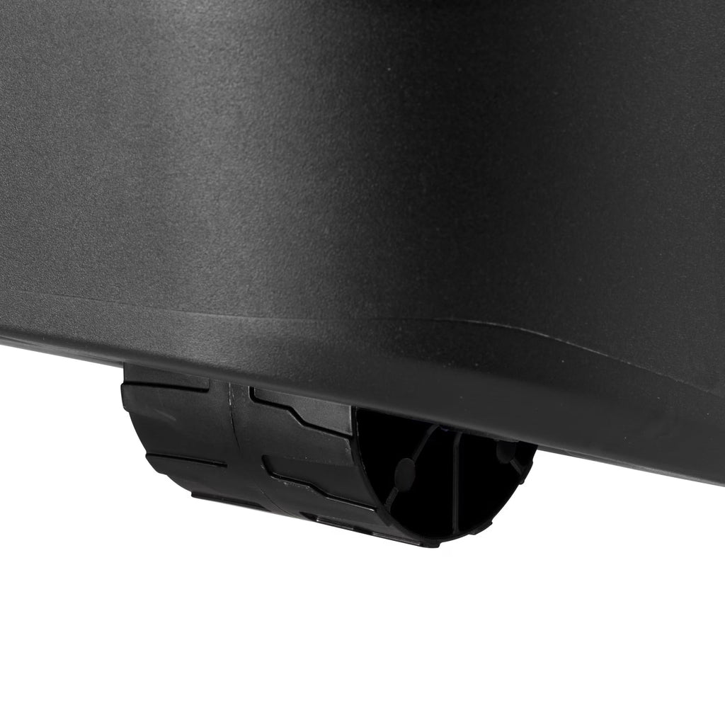 22 Gallon Black Wheeled Plastic Storage Trunk with Lids I894092