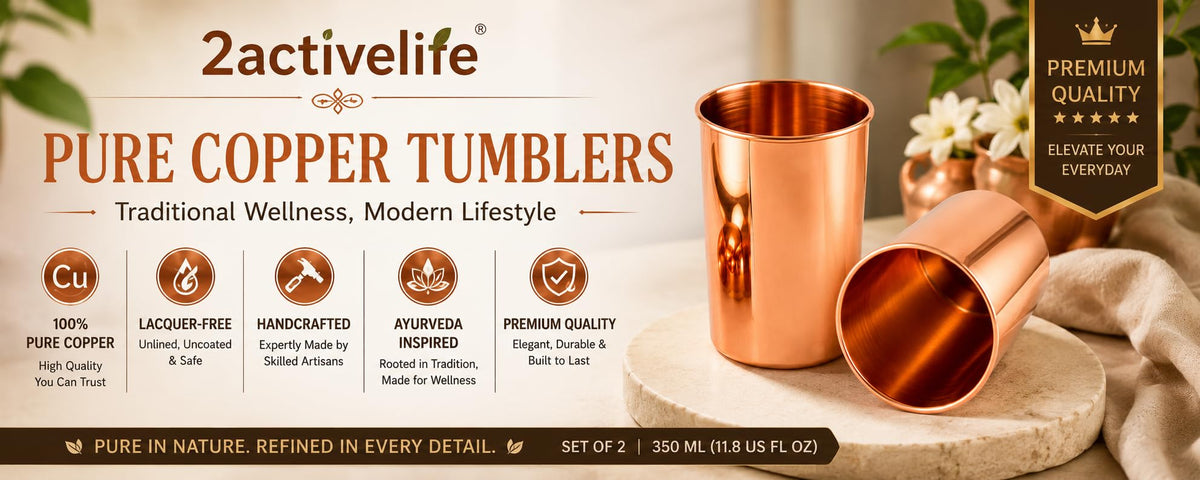 Copper Drinking Cups Set of 2, 350ml Unlined Uncoated A8279