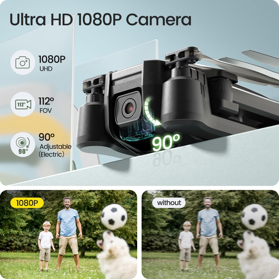 Foldable FPV Drone with 1080P WiFi Camera and Carrying Case F110
