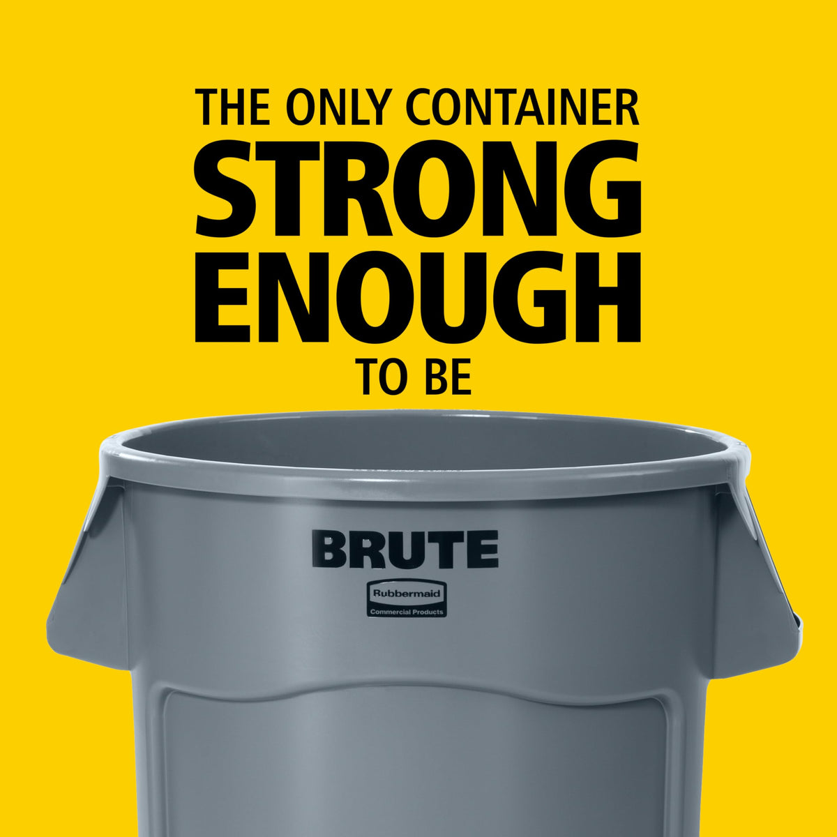 44-Gallon Gray Heavy-Duty Round Trash Container E960
