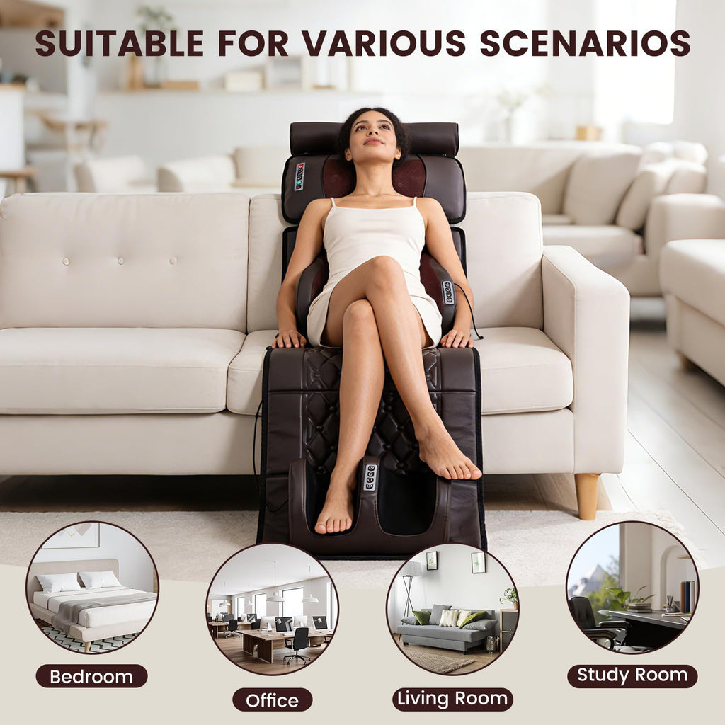 Full Body Massage Mat with 10 Vibration Heads, 9 Speeds & 3 Heat Levels R4346