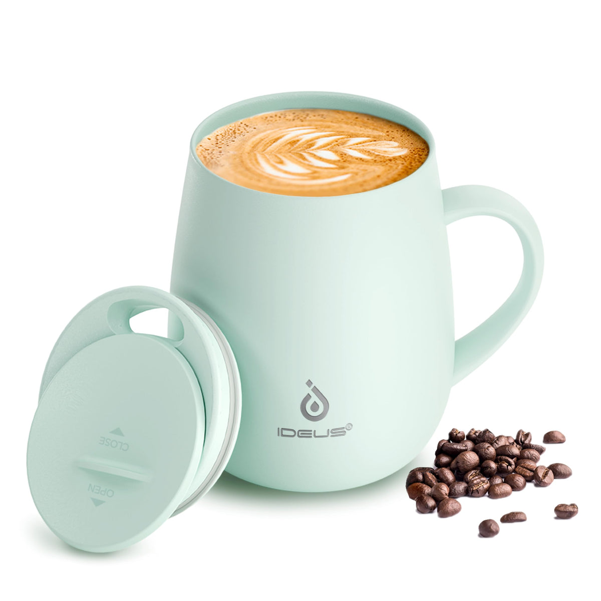 16 oz Insulated Coffee Mug with Lid and Handle T973530