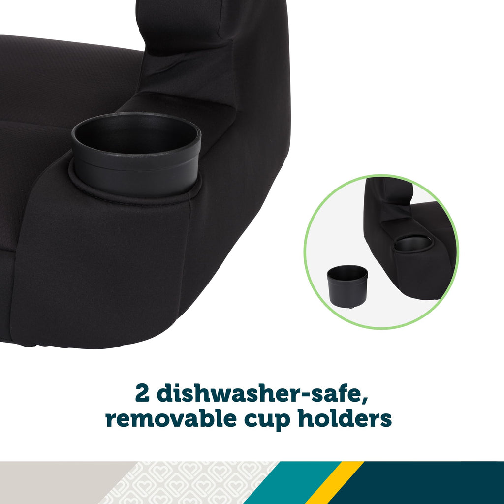 Lightweight Backless Booster Car Seat, 2-Pack, Black L191095