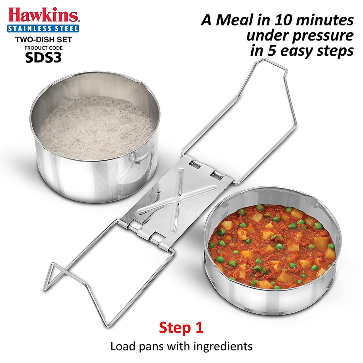 Stainless Steel Pressure Cooker, 3 Litres V95105