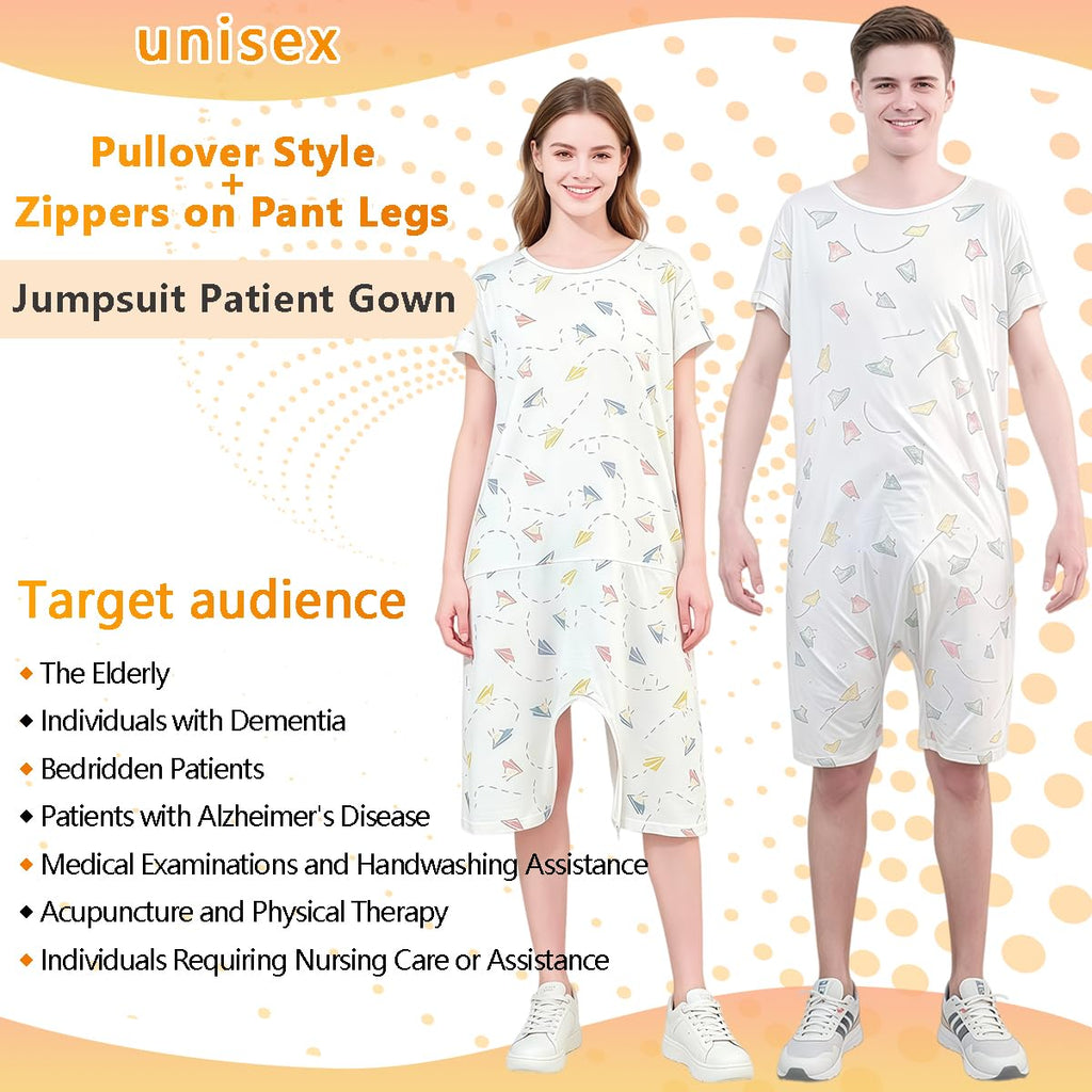 Anti-Strip Adaptive Jumpsuit with Back-Zipper W53398