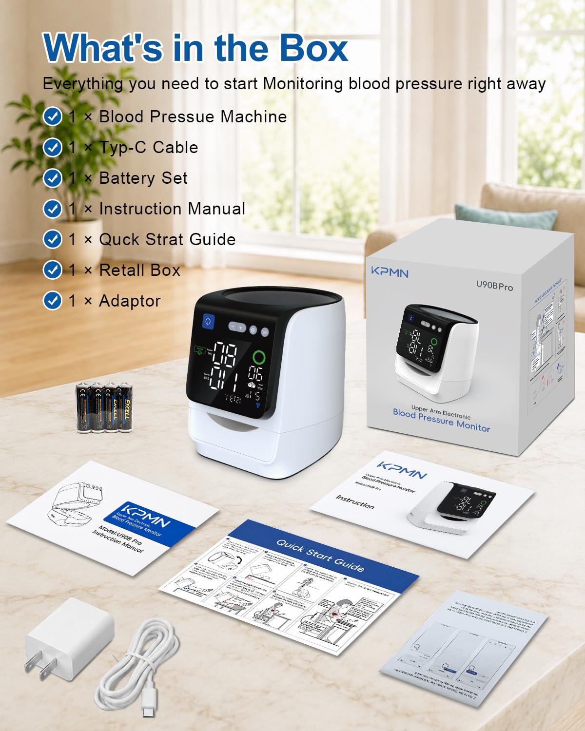 Upper Arm Blood Pressure Monitor 8.7-15.8" Cuff C417